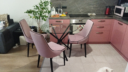 Стул на металлокаркасе Kora beige / black фото покупателя 105