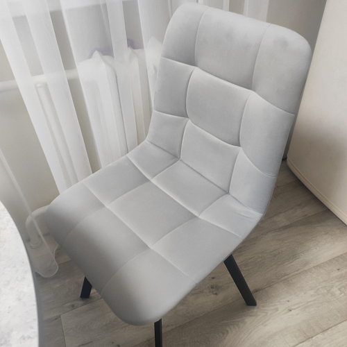 Стул на металлокаркасе Чилли синяя ткань / белый фото покупателя 252