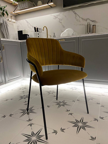 Стул на металлокаркасе Инклес дымчатый / черный глянец фото покупателя 19