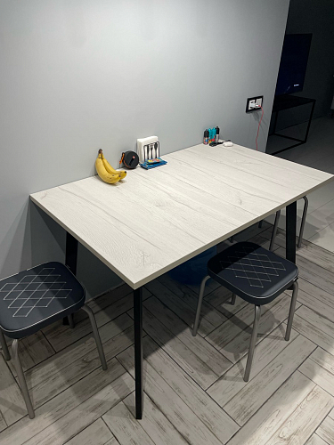 Стол раскладной Колон Лофт 120 32 мм дуб галифакс табако / черный матовый фото покупателя 172