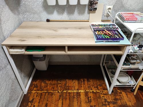 Письменный стол Леон Лофт бетон / черный матовый фото покупателя 156