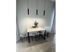 Стол Лота Лофт 140 25 мм черный матовый / бетон фото покупателя 711