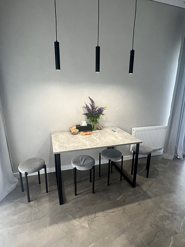 Стол Лота Лофт 140 25 мм черный матовый / бетон фото покупателя 711