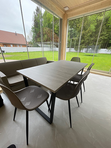 Стол раскладной Лота Лофт 120 25 мм юта / черный матовый фото покупателя 202