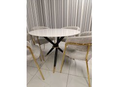 Стеклянный стол Rock 100х75 white / black из шоурума 4