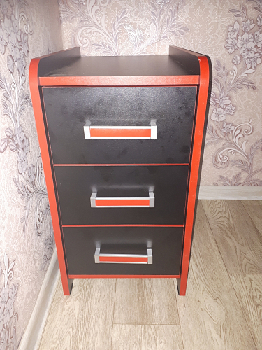 Тумба Ханна черная / красная  - Уцененный экземпляр фото покупателя 73