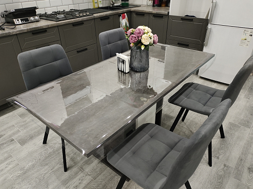 Стул на металлокаркасе Чилли бежевый / белый каркас фото покупателя 1393