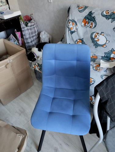 Стул на металлокаркасе Чилли зеленый / черный фото покупателя 698