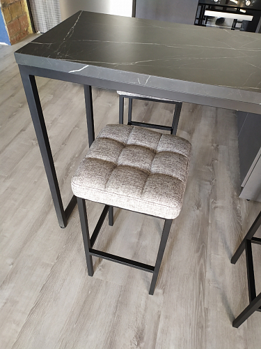 Барный стул Лофт ткань канди грей / черный матовый фото покупателя 297