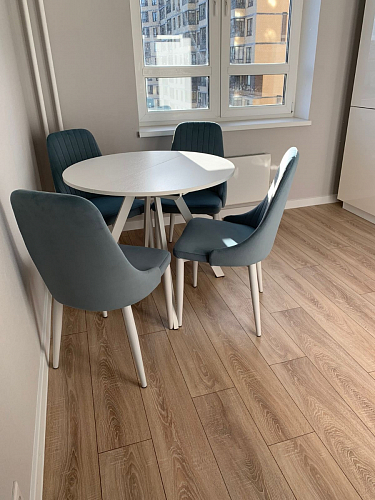 Стул на металлокаркасе Kora light blue / white фото покупателя 237