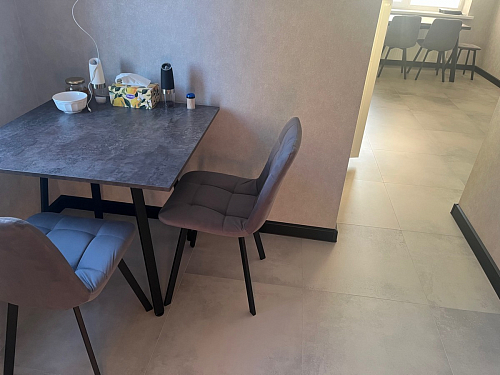 Стул на металлокаркасе Чилли К темно-серый (velutto 32) / черный фото покупателя 497