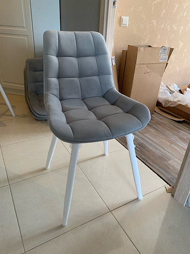 Стул на металлокаркасе Челси латте / черный фото покупателя 163