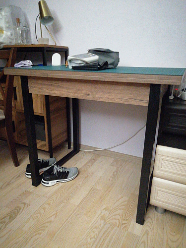 Стол Форли дуб велингтон / черный матовый фото покупателя 18