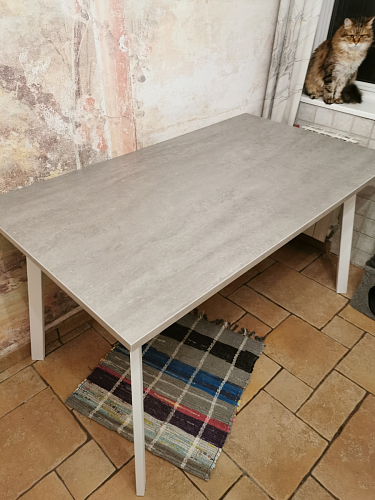 Стол Тринити Лофт 120 32 мм дуб галифакс табако / черный матовый фото покупателя 509