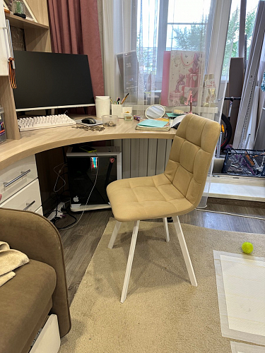 Стул на металлокаркасе Чилли К кирпичный / черный фото покупателя 592