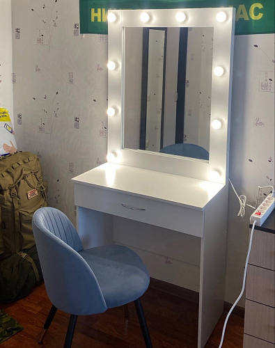 Стул на металлокаркасе Gabi 1 light blue / black / gold фото покупателя 192