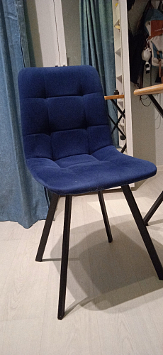 Стул на металлокаркасе Чилли синий / белый фото покупателя 1457