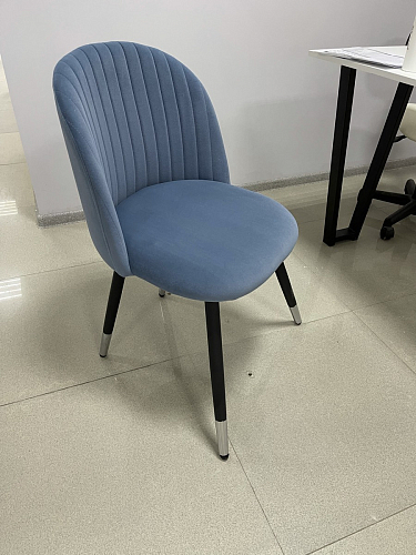 Стул на металлокаркасе Gabi 1 light purple / black / gold фото покупателя 157