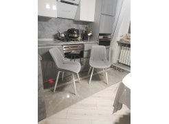 Стул на металлокаркасе Седа К крутящийся светло-серый  / белый фото покупателя 4