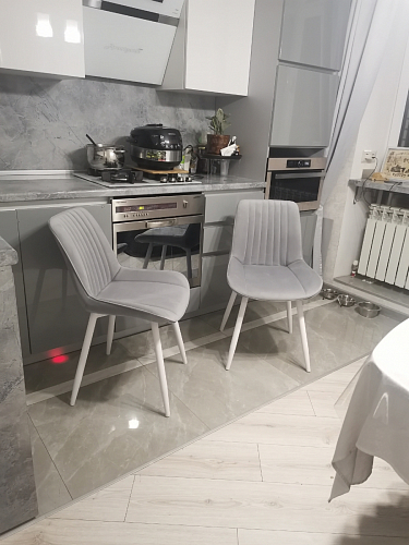 Комплект стульев Вейв 4 шт светло-серый / черный фото покупателя 4