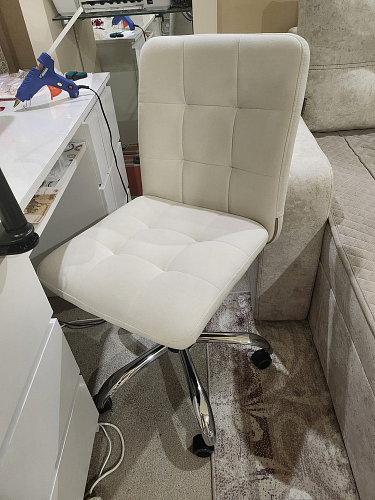 Компьютерное кресло Fiesta флок молочный 4 фото покупателя 6