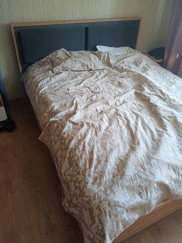 Двуспальная кровать Клауд 160х200 парящая дуб крафт золотой / антрацит фото покупателя 83