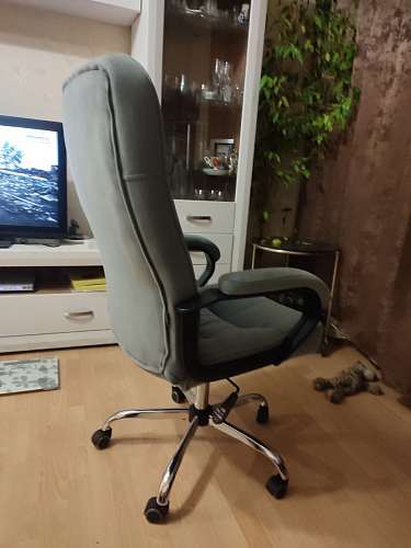 Компьютерное кресло СН9944 22 черный / хром фото покупателя 5