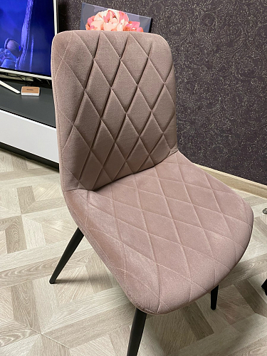 Стул на металлокаркасе Fox light purple / black фото покупателя 7