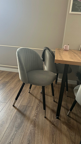 Стул на металлокаркасе Gabi 1 dark gray / black фото покупателя 162