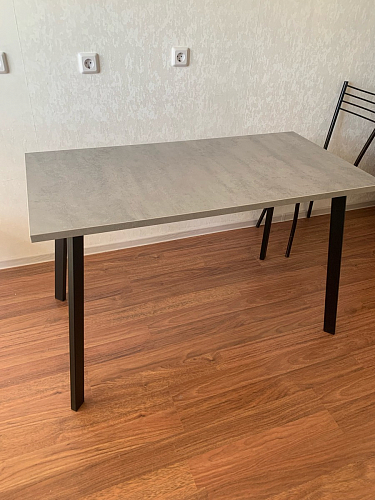 Стол Тринити Лофт 120 32 мм бетон / черный матовый фото покупателя 164