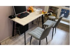 Деревянный стол Барон О 200 х 90 черная пленка шагрень / белый фото покупателя 23