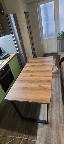 Деревянный стол Лота Лофт 120x75 дуб крафт табачный / черный матовый фото покупателя 353