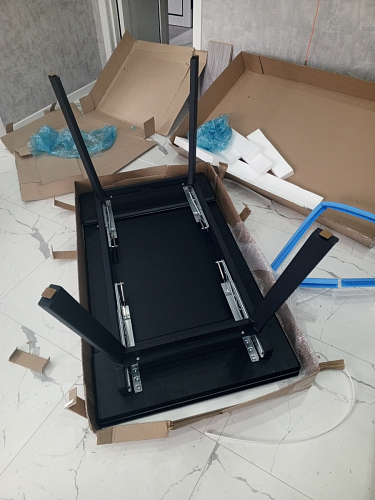 Керамический стол Норман 140 (200) х 80 белый мрамор alpin white / snow white / белый фото покупателя 28