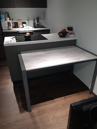 Стол Центавр дуб галифакс / черный матовый фото покупателя 82