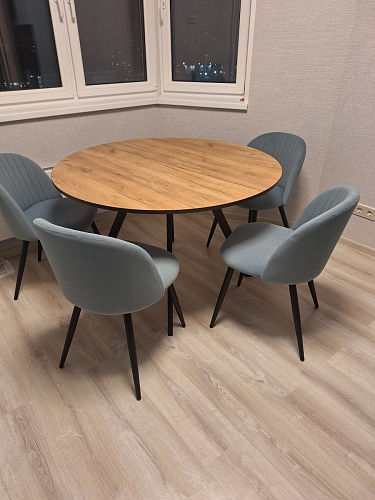 Стул на металлокаркасе Gabi 1 light purple / black фото покупателя 629