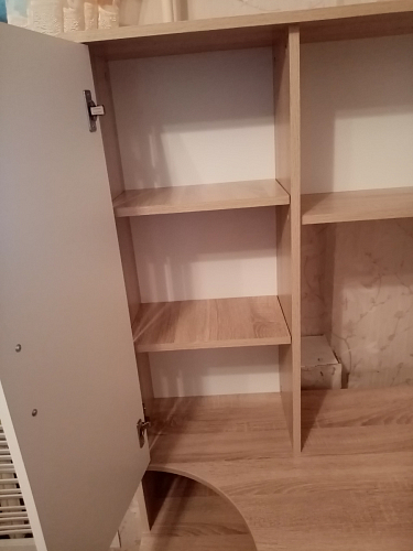 Компьютерный стол КСТ-16 левый дуб сонома / белый фото покупателя 62