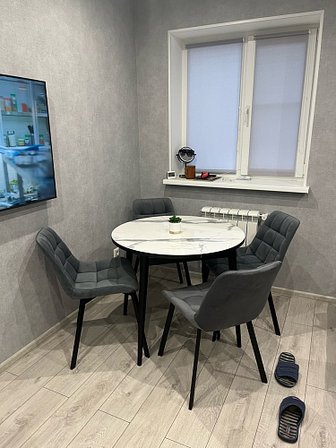 Стул на металлокаркасе Челси бежевый / черный фото покупателя 16