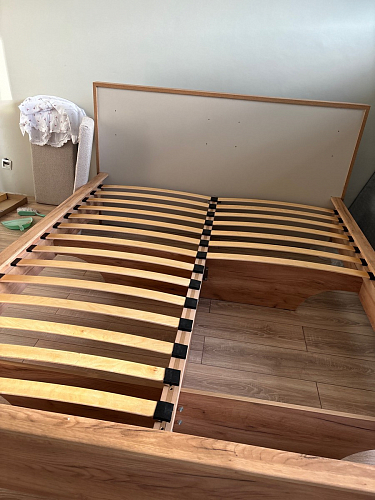 Двуспальная кровать Клауд 160х200 парящая дуб крафт золотой / антрацит фото покупателя 434