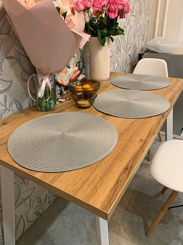 Стол Тринити Лофт 120 32 мм дуб галифакс табако / черный матовый фото покупателя 635