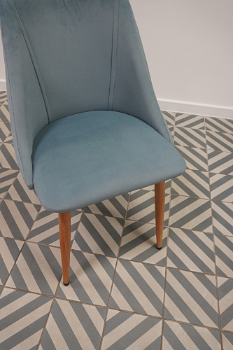 Стул на металлокаркасе Morgan blue / black из шоурума 1