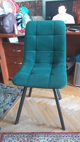 Стул на металлокаркасе Чилли синий / белый фото покупателя 737