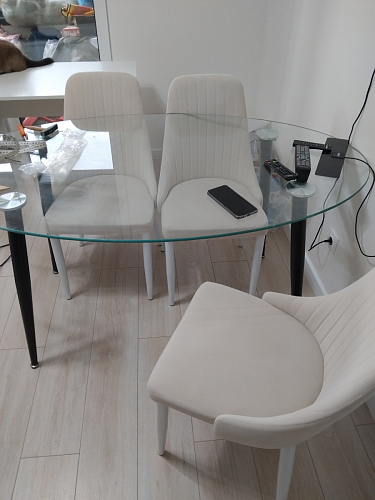 Стул на металлокаркасе Kora light purple / black фото покупателя 374