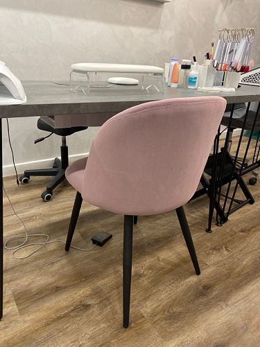 Стул на металлокаркасе Gabi 1 light purple / black фото покупателя 719