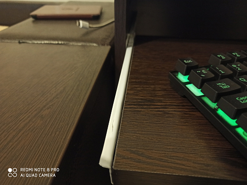 Стол компьютерный Джаз-24 правый белый фото покупателя 52