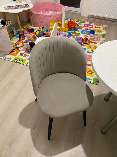 Стул на металлокаркасе Gabi 1 light blue / black / gold фото покупателя 660