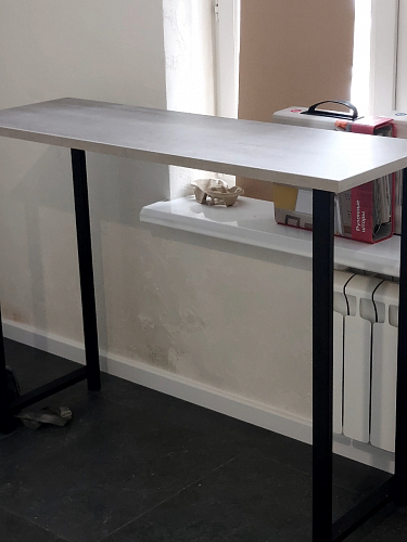 Барная стойка Дилан Лофт 120х40х98 дуб делано темный фото покупателя 55