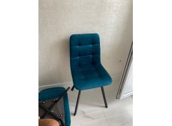 Стул на металлокаркасе Чилли синяя ткань / белый фото покупателя 141