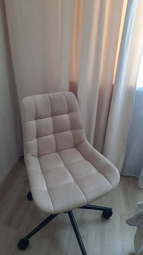 Компьютерное кресло Честер темно-серый велюр velutto 32 / белый фото покупателя 44