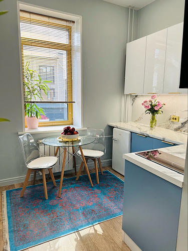 Стеклянный стол PT-151 90х90х76 clear glass / wood фото покупателя 2