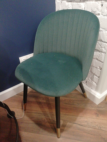 Стул на металлокаркасе Gabi 1 темно-серый / черный фото покупателя 100